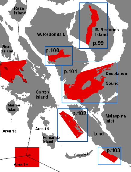 Other Rockfish Conservation areas near Cortes